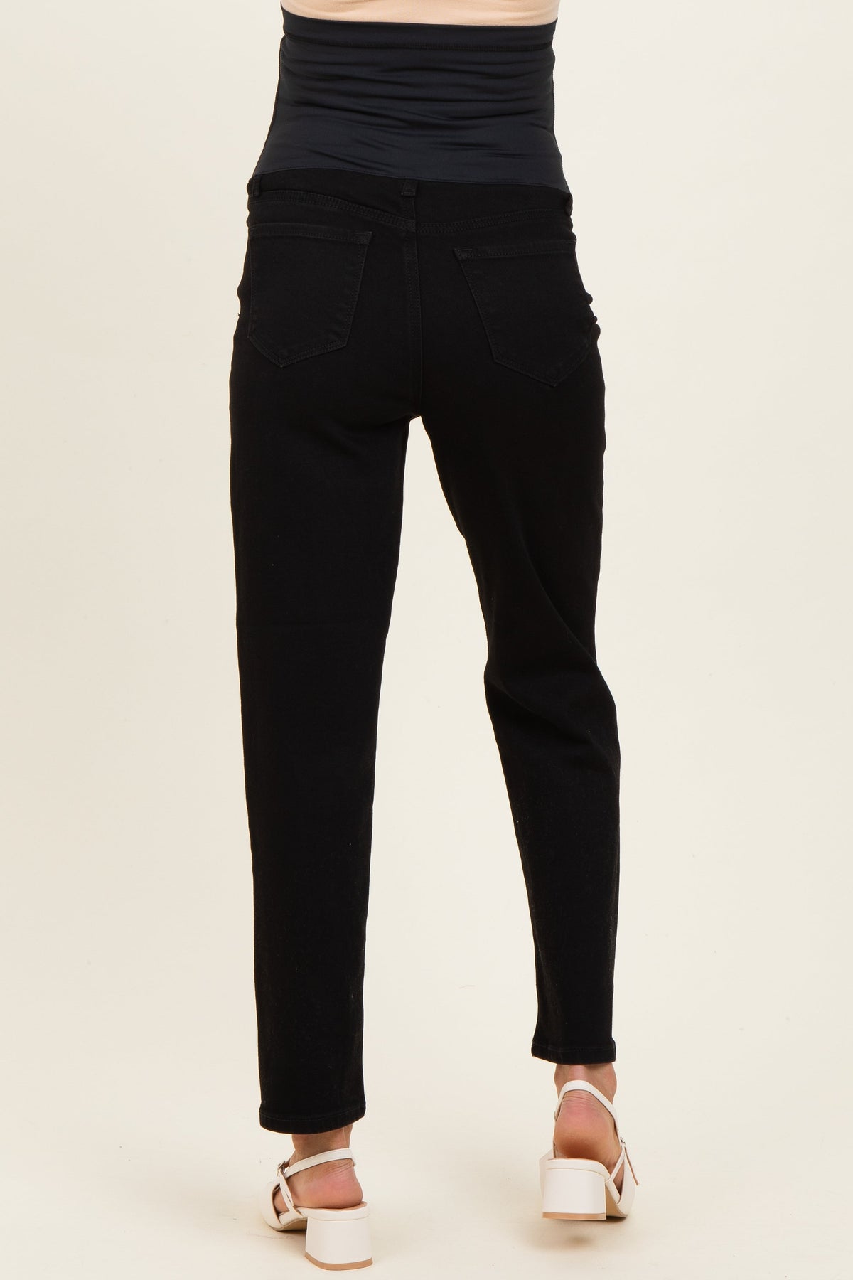 Black Maternity Mom Jeans