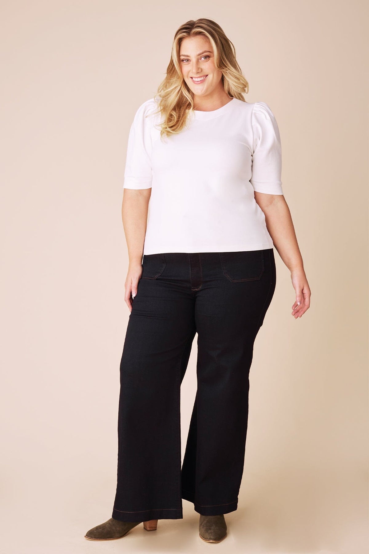 Hazel Short Sleeve Top White