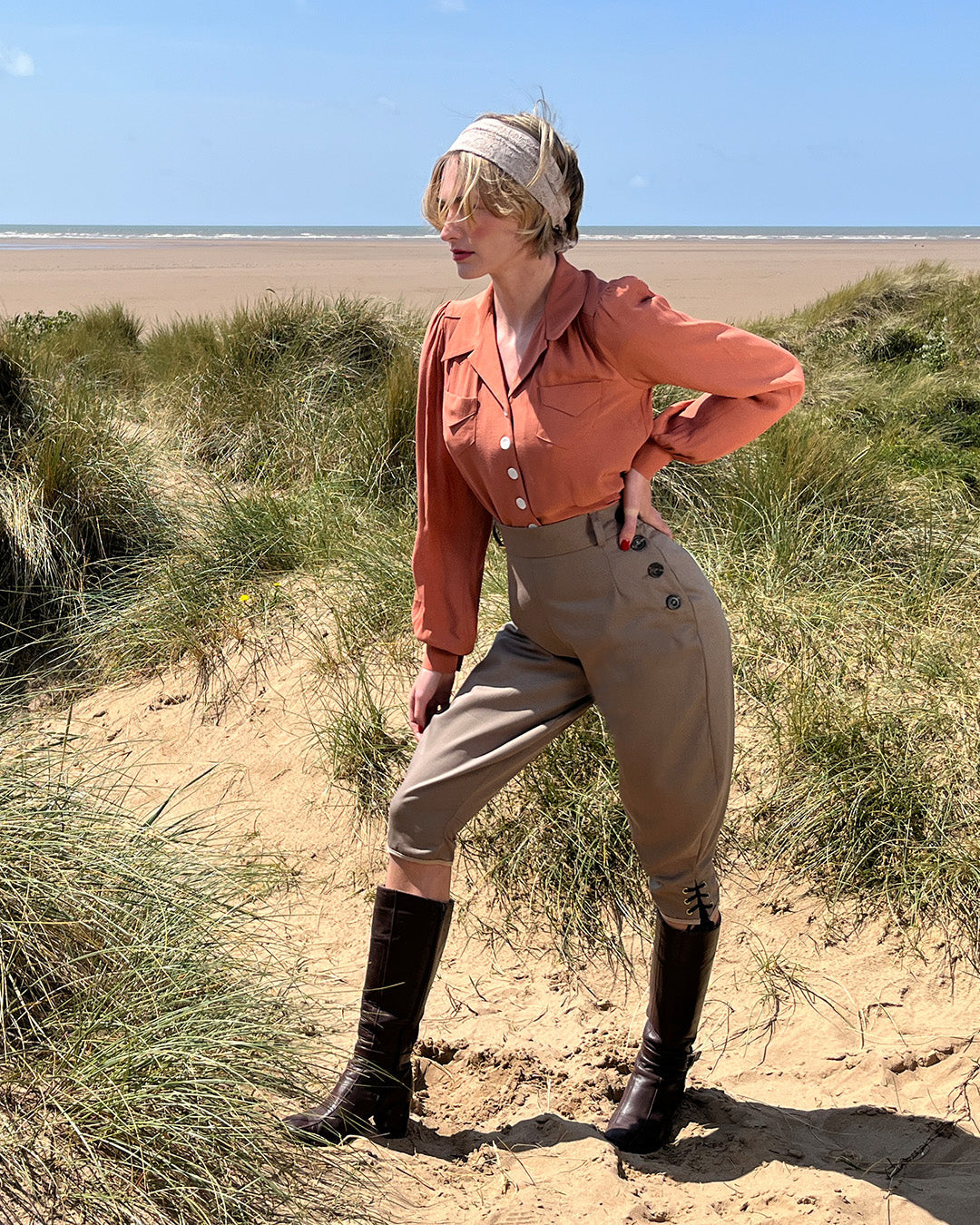 Landgirl Breeches - Stone Cotton Drill