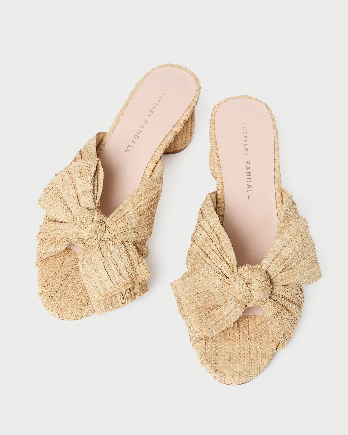 Emilia Natural Pleated Bow Heel