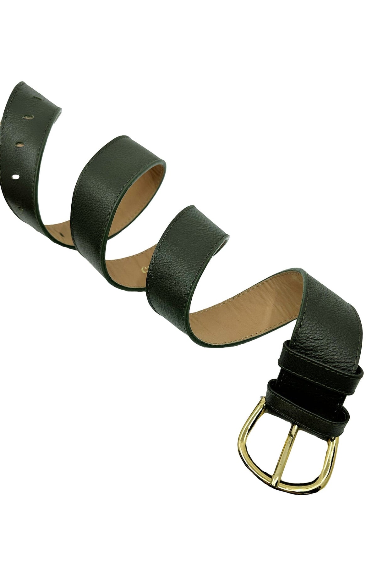 Jeans Belt Olive Soft Leather