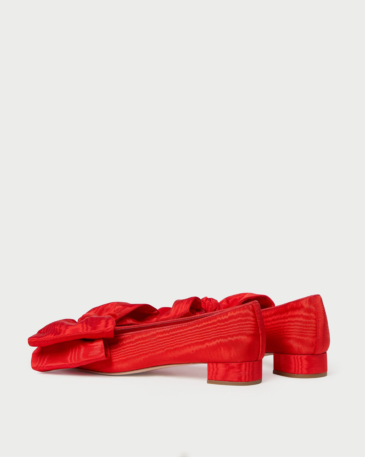 Noa Red Moiré Bow Flat
