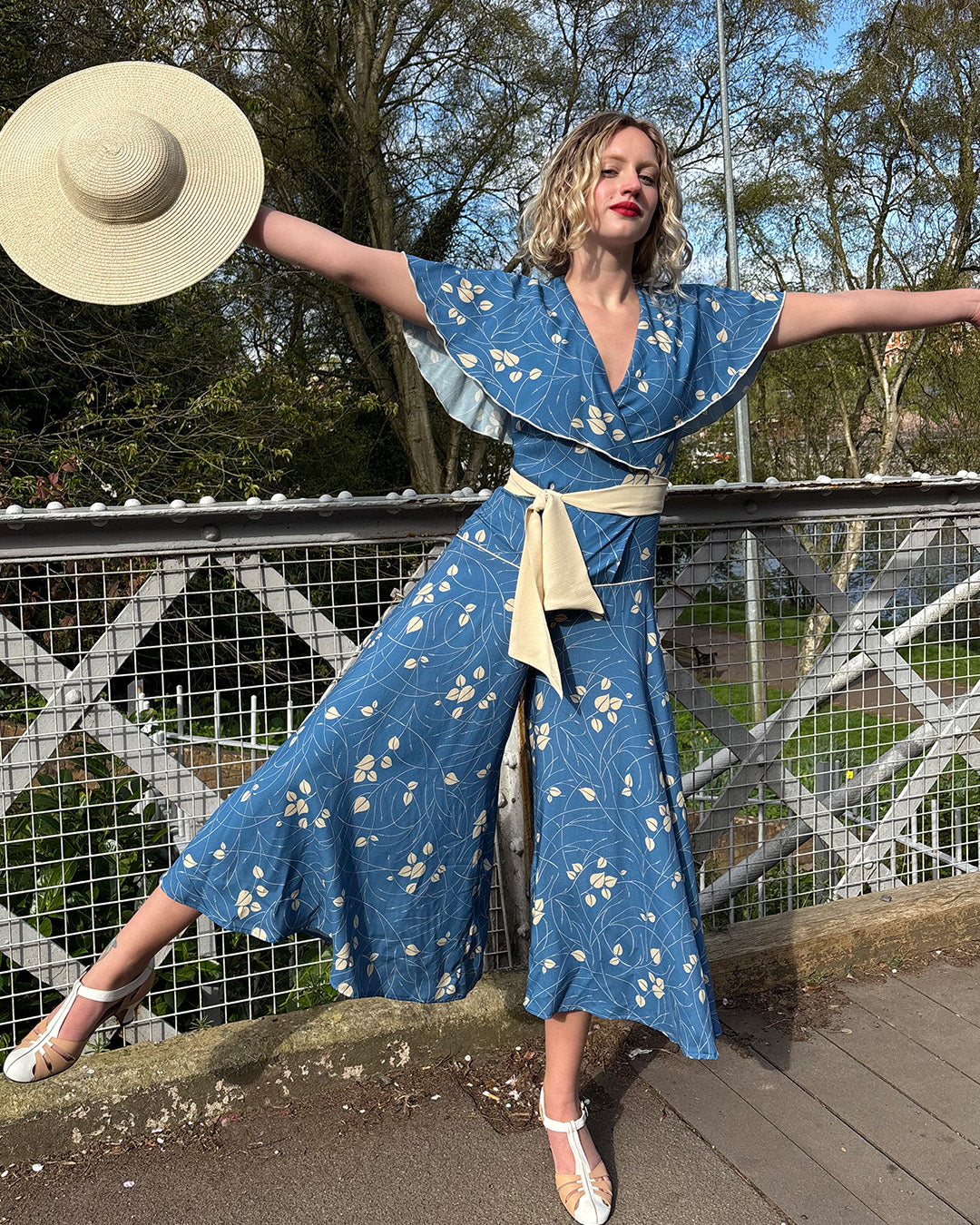 1930s 'Bessie' Wrap Beach Pyjama - Eden