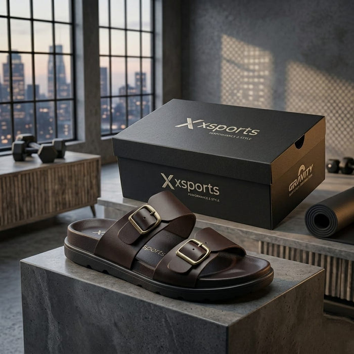 Comfort-Fit Brown Men Slipper