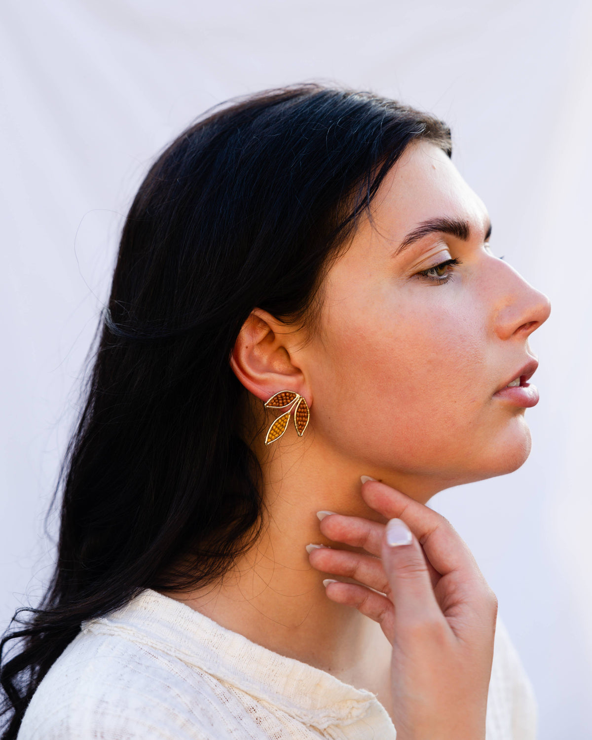 Ismini Leaf Studs