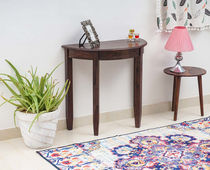 Srinagar Solid Wood Study Table Cum Console Table - Study Table - Furniselan - Grey-Finish