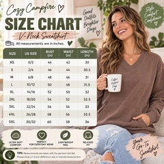 🔥 Pigment-Dyed Cozy Campfire V-Neck Sweatshirt | Soft & Relaxed Everyday Comfort