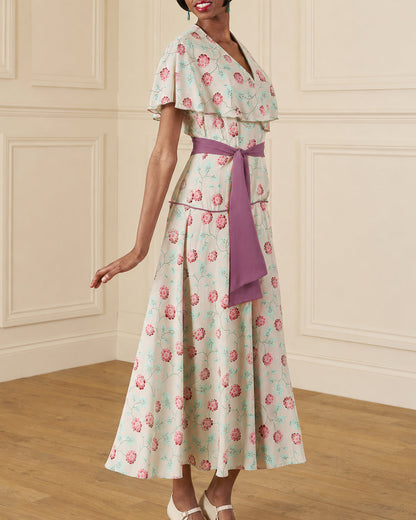 1930s 'Bessie' Wrap Beach Pyjama  - Hydrangea