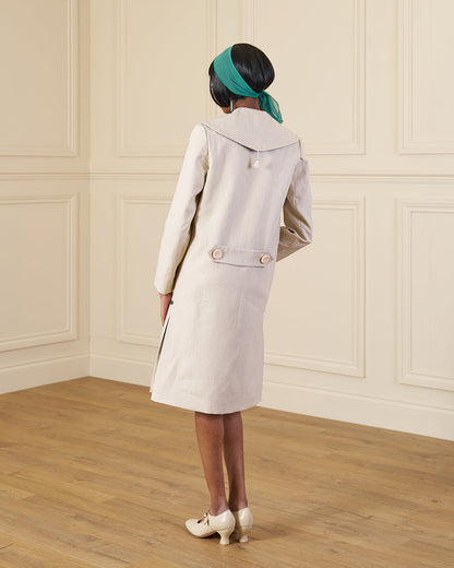 1920s Mildred Coat in Ecru