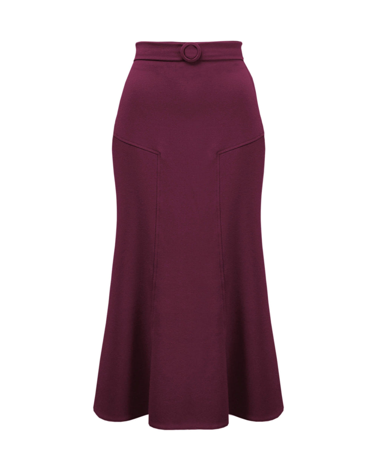1930s Deco Panel Skirt - Aubergine