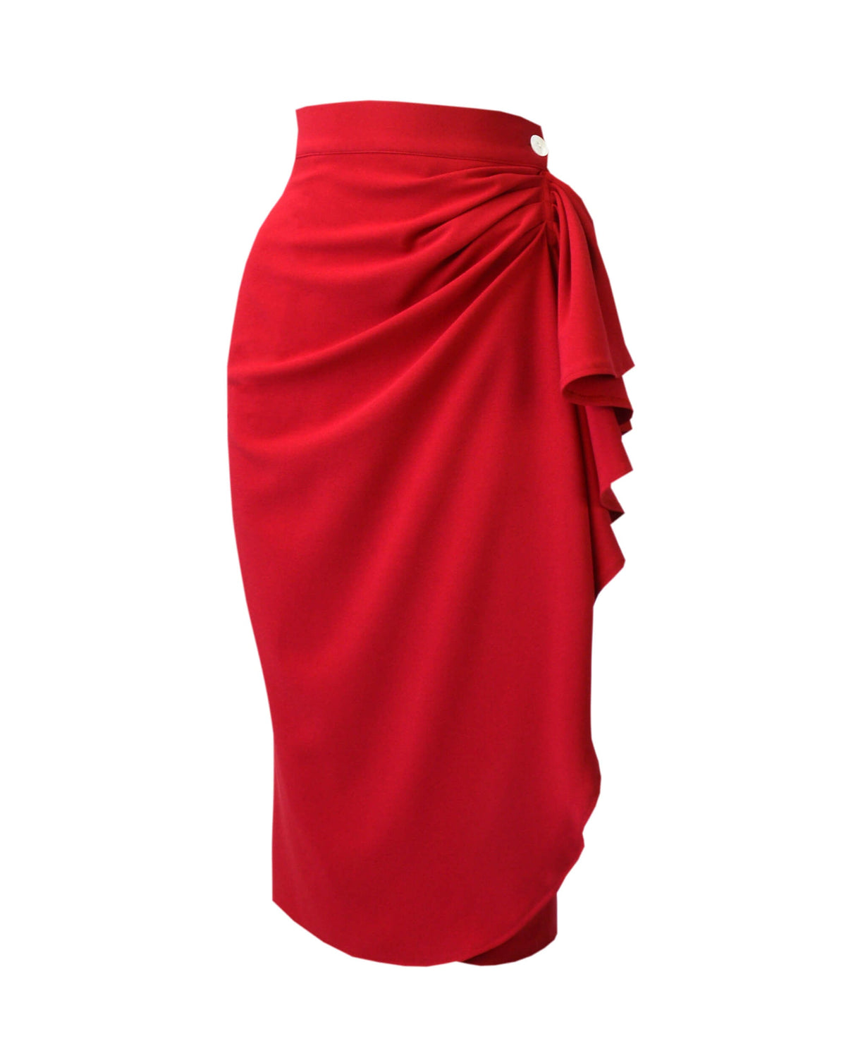 1940s Waterfall Skirt - Red