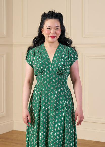 1930s 'Ava' Tea Dress - Dia Deco Emerald