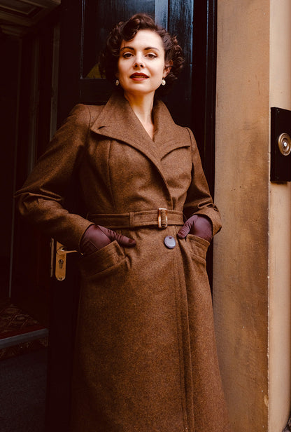 1930s Premium Wrap Coat - Mosswood
