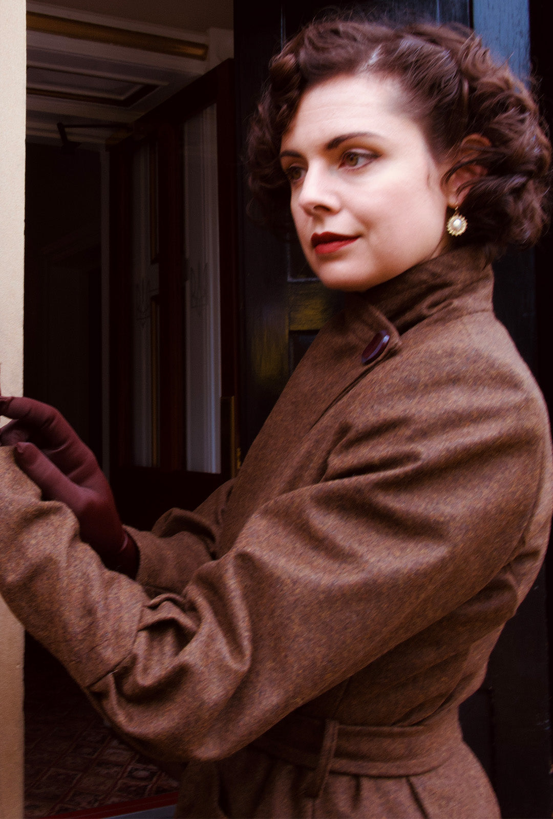 1930s Premium Wrap Coat - Mosswood