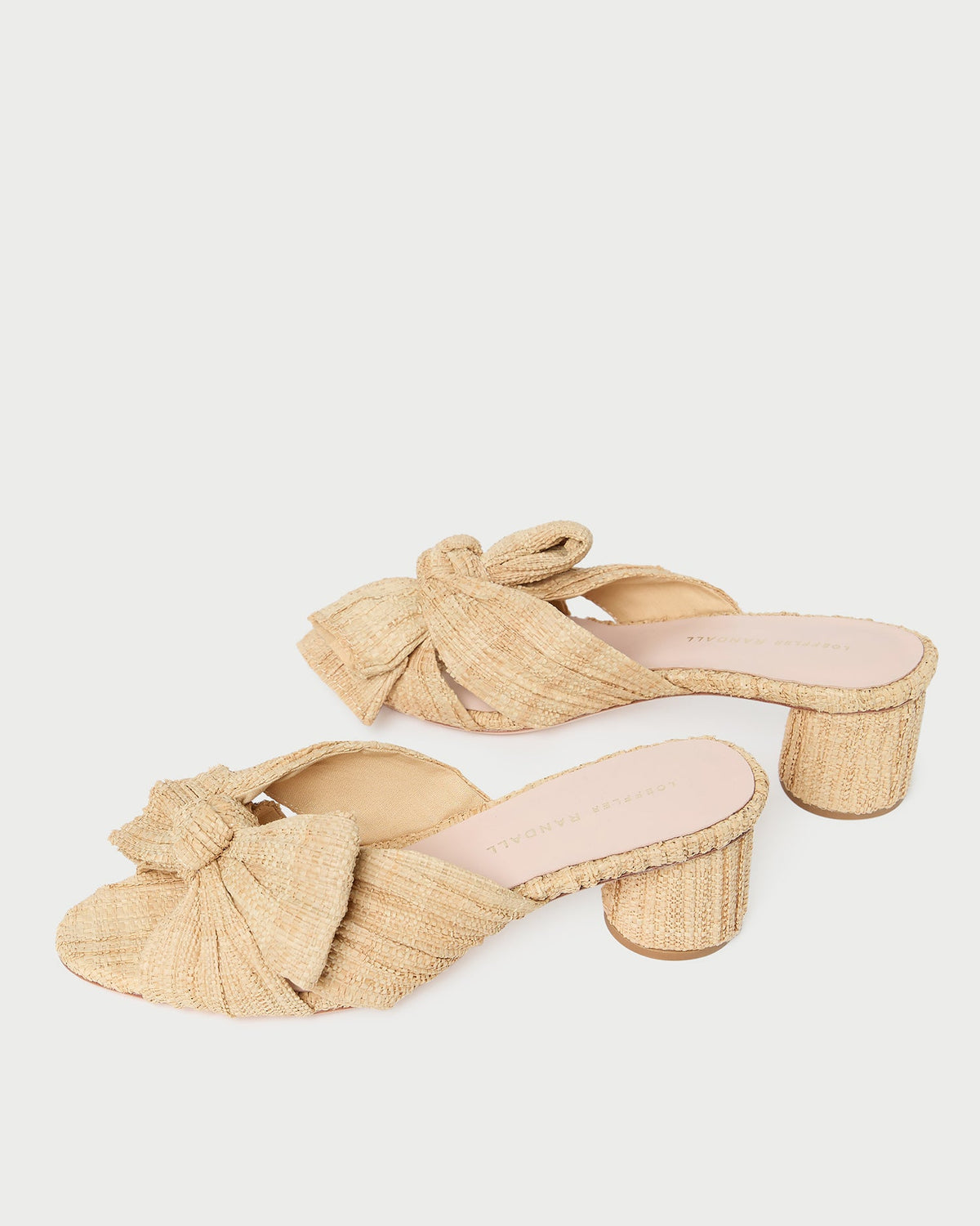 Emilia Natural Pleated Bow Heel
