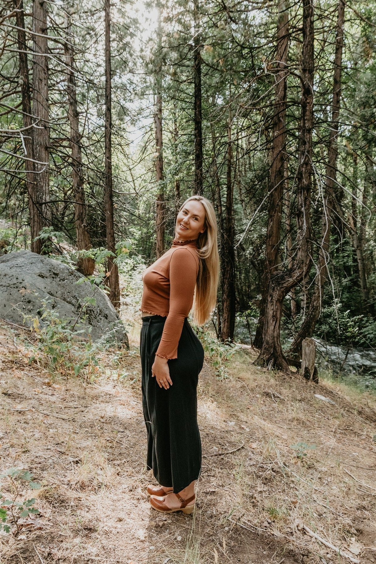 Wavy top in Sienna Cotton