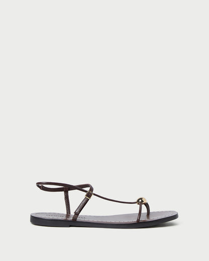 Lara Espresso Leather Sandal