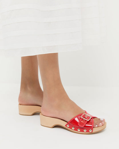 Paulie Red Studded Sandal