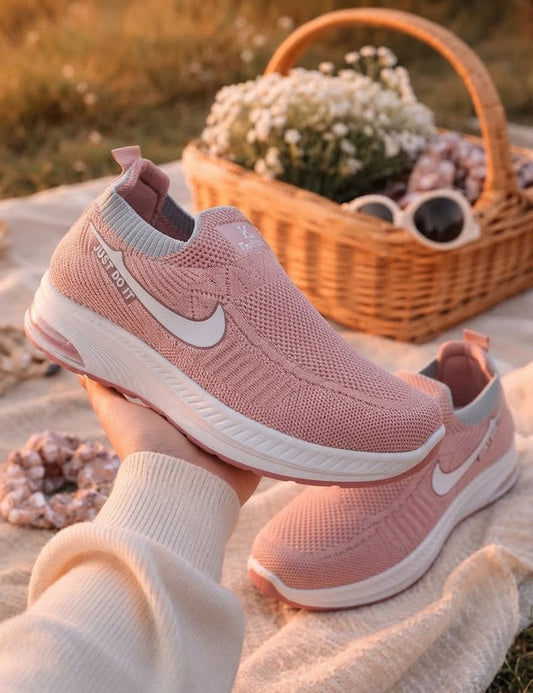 AeroWalk Slip-On Knit Sneakers – Comfort Walking Shoes