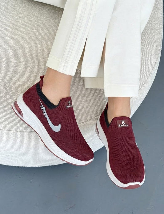 AeroWalk Slip-On Knit Sneakers – Comfort Walking Shoes