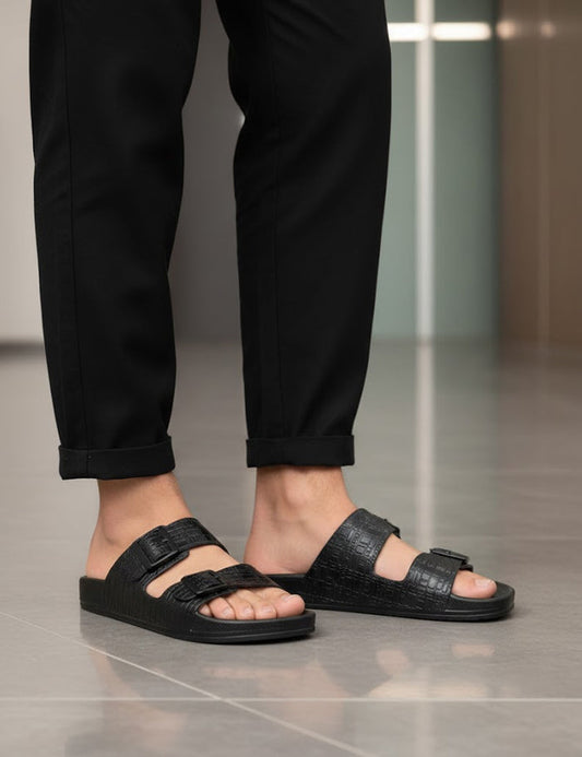 Black Medicated Slippers