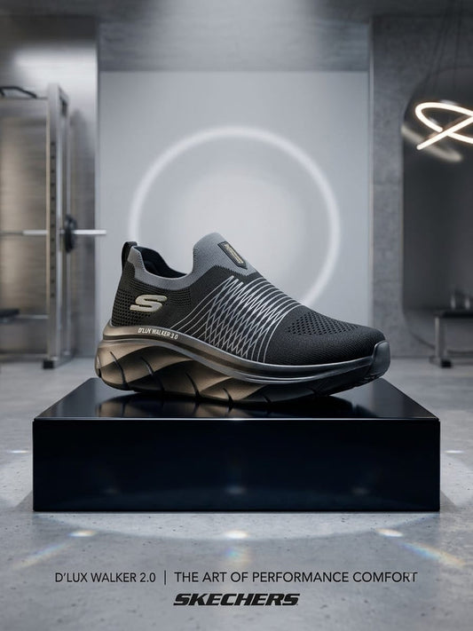Black Skechers Mens Hands Free Slip-ins