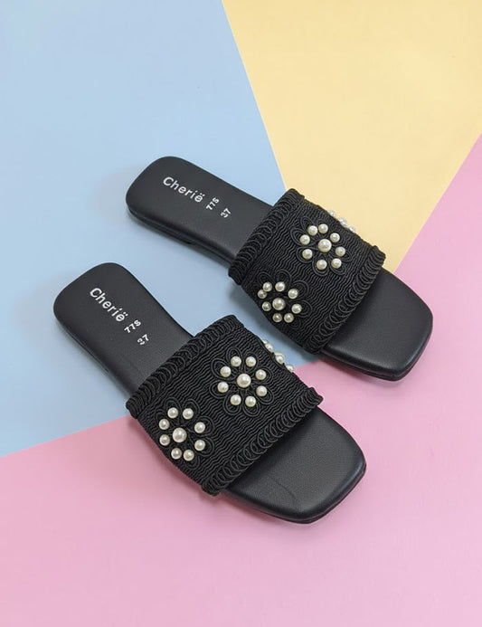 Black Slippers for Women