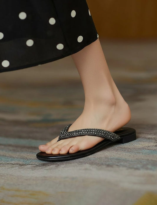 Black Slippers for Women