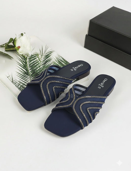 Blue Slippers for Women
