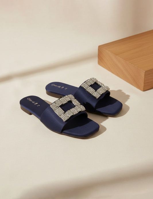 Blue Slippers for Women