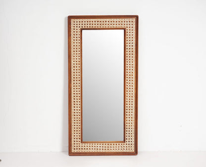 Boston Solid Wood Frame with Mirror Furniselan Brown-Finish
