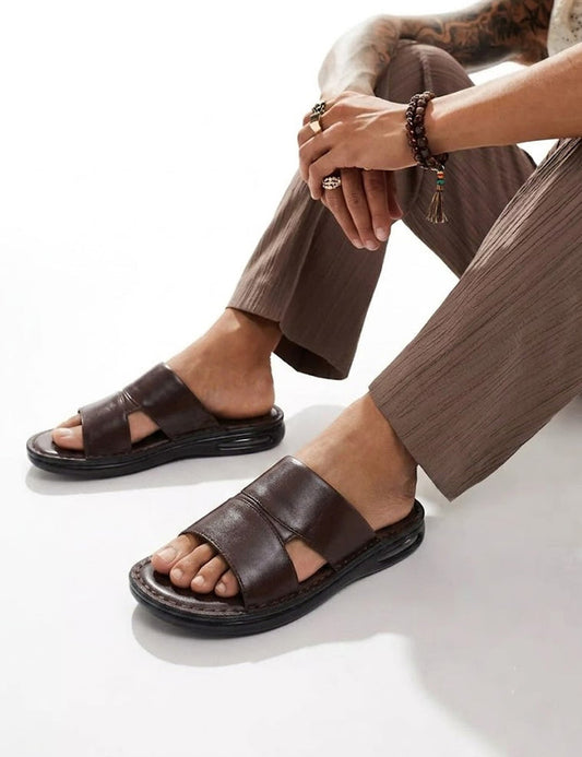 Brown Medicated Slippers for Men