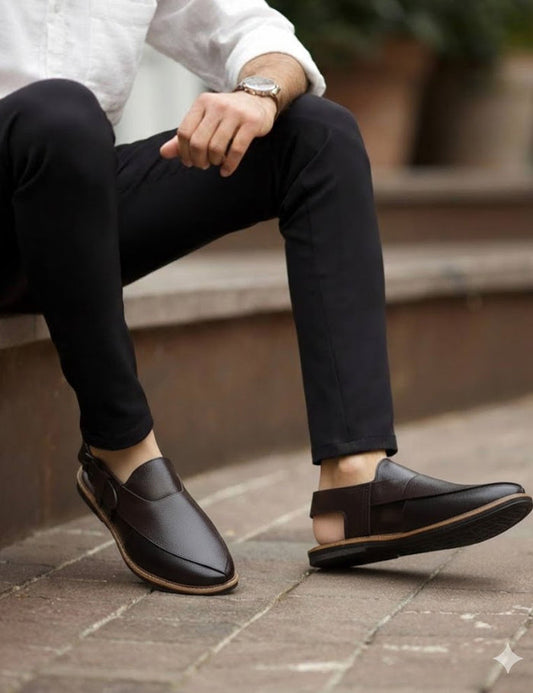 Brown Peshawari Chappal