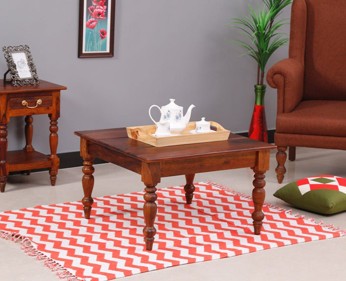 Calgary Solid Wood Coffee Table - Coffee Table - Furniselan - Kapasi-Brown-Finish