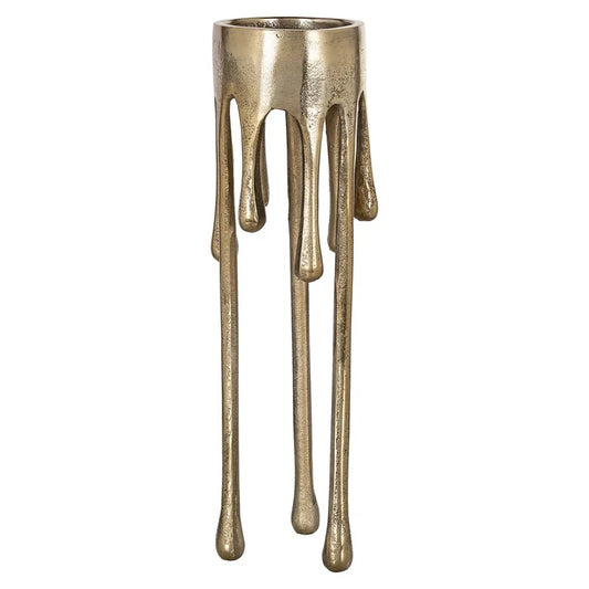 Candleholder Lorrie In Brushed Gold - Reduced-Renaissance Design Studio