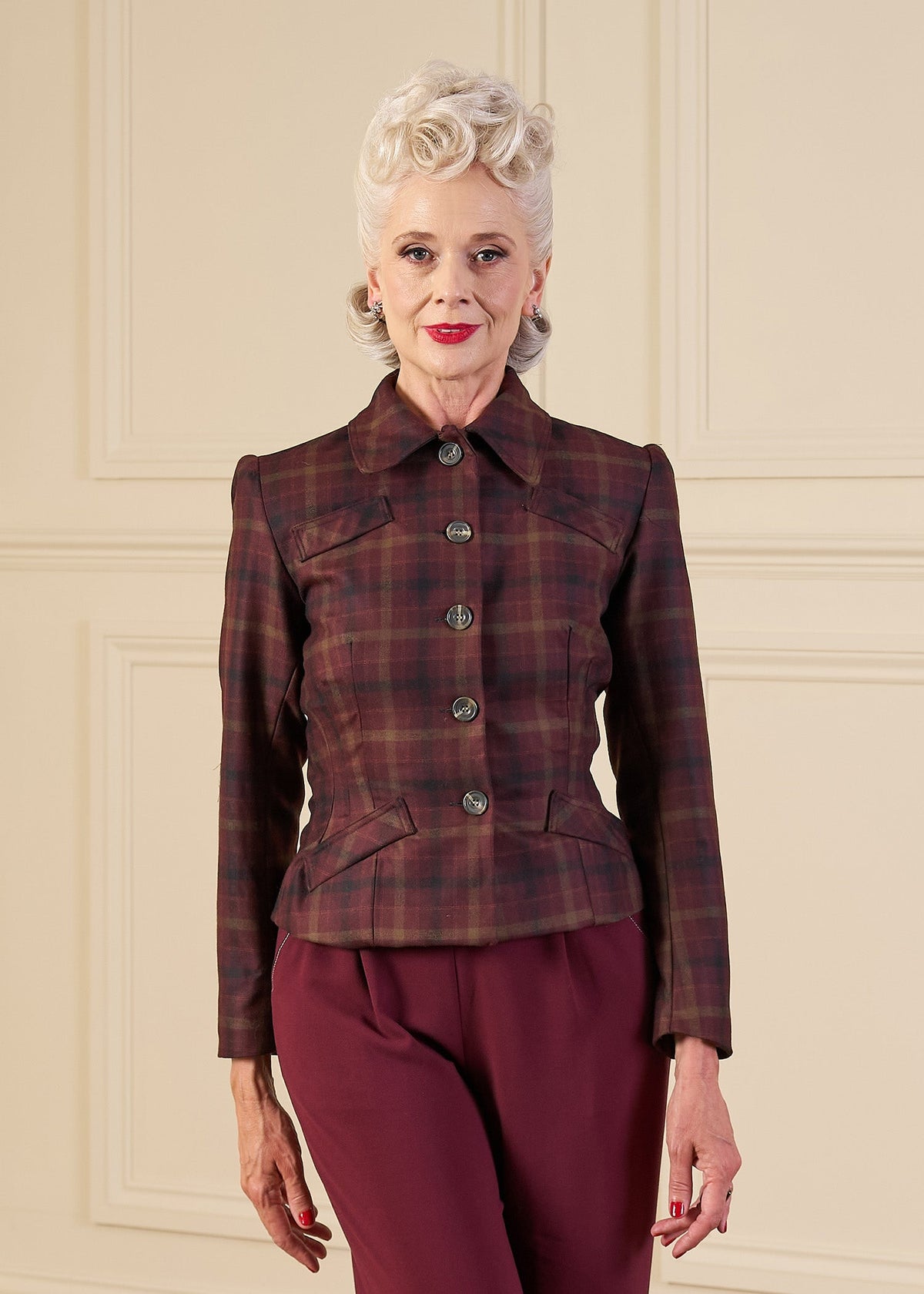 1940s Hampton Tailored Jacket - Premium Check Wool