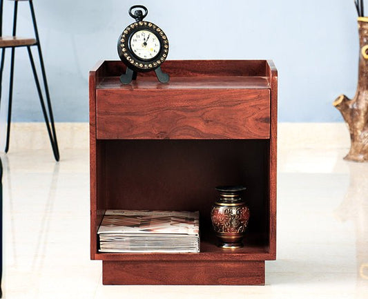 Conakry One Drawer Bedside Table - Bedside Table - Furniselan - Maple-Finish