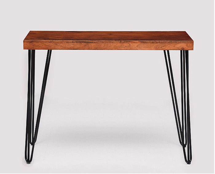 Dasmarinas Solid Wood Study Table Cum Console Table - Study Table - Furniselan - Maple-Finish