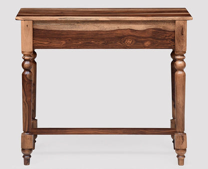 Davao Solid Wood Study Table with One Drawer - Study Table - Furniselan - Rustic-Teak-Finish