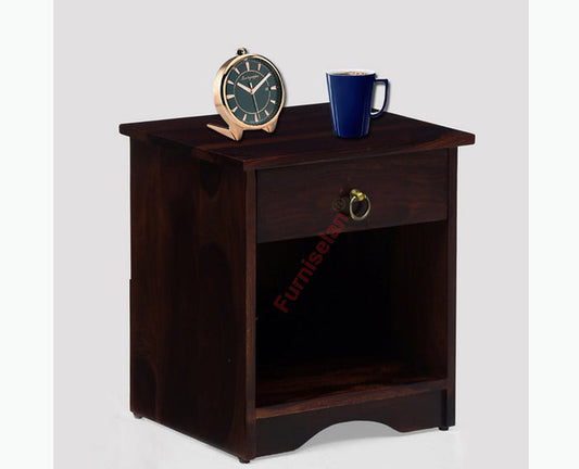 Dubai Solid Wood One Drawer Bedside Table - Bedside Table - Furniselan-Rosewood-Fine-Finish