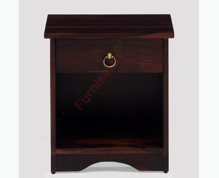 Dubai Solid Wood One Drawer Bedside Table - Bedside Table - Furniselan-Rosewood-Fine-Finish