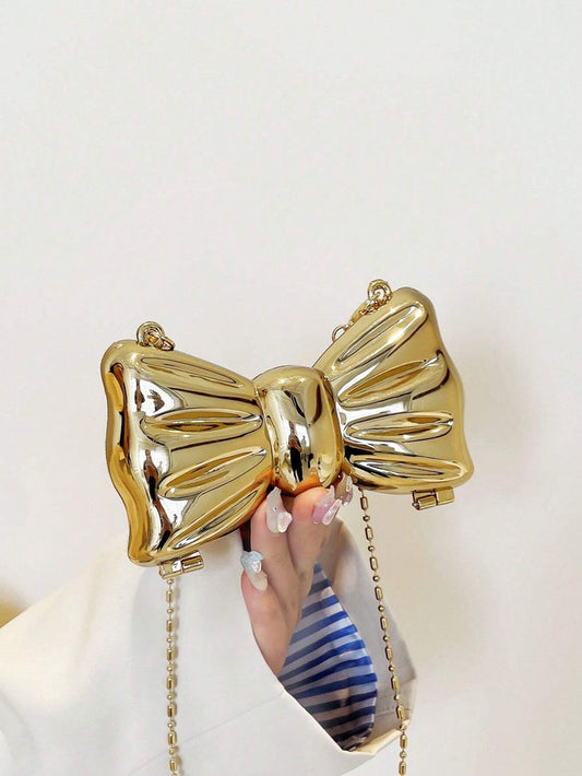 Elevate your evening look with this Golden Acrylic Clutch