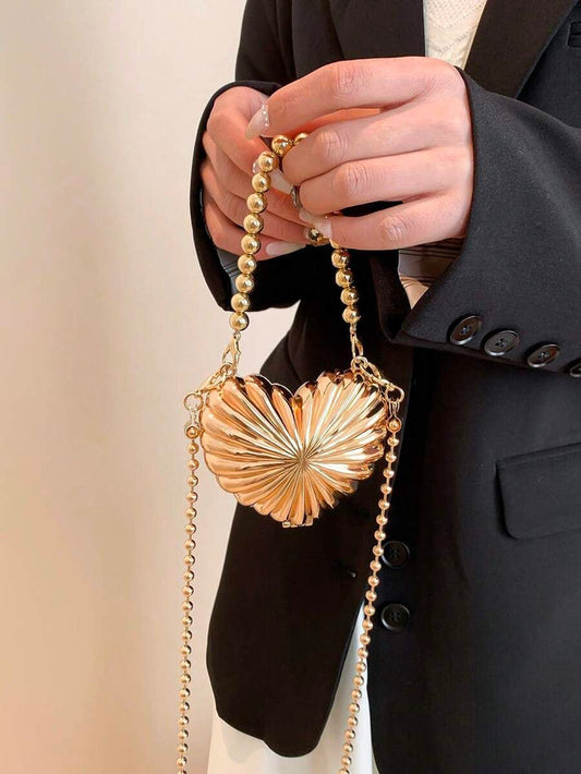 Elevate your evening look with this Golden Acrylic Clutch