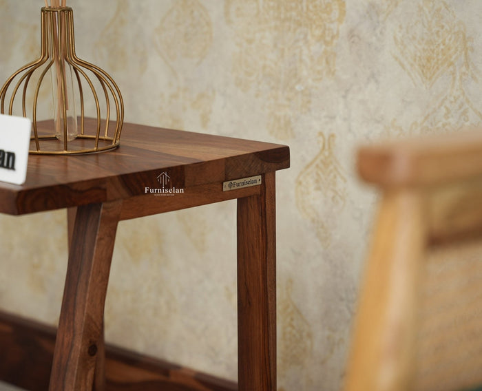 Eric End Table Set Furniselan Rustic Teak Finish