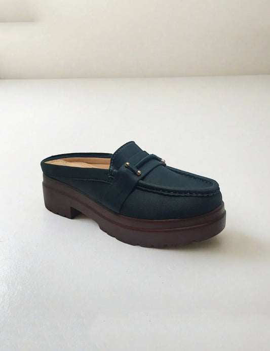 Green Back Open Winter Pumps