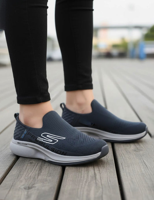 Grey Skechers Mens Hands Free Slip-ins