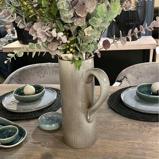 Grey stoneware glazed jug-Renaissance Design Studio