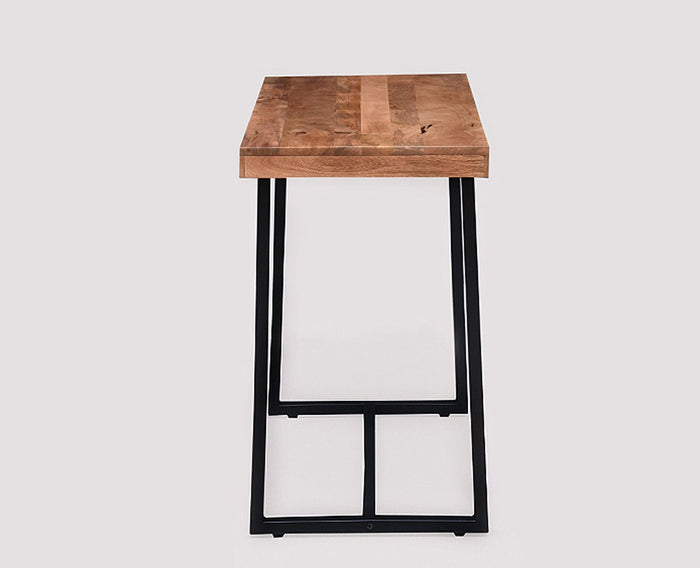 Hefei Solid Wood Study Table Cum Console Table - Study Table - Furniselan - Rustic-Teak-Finish