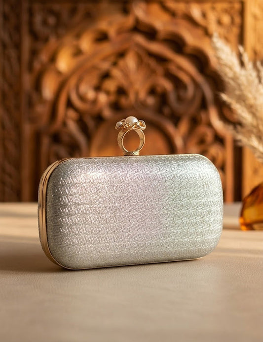 Luxury Pearl Heart Evening Clutch
