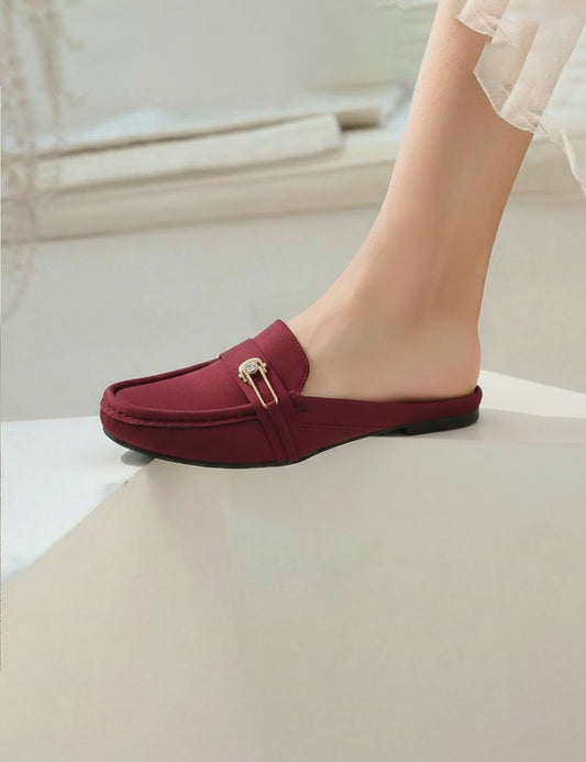Maroon Casual Back Open